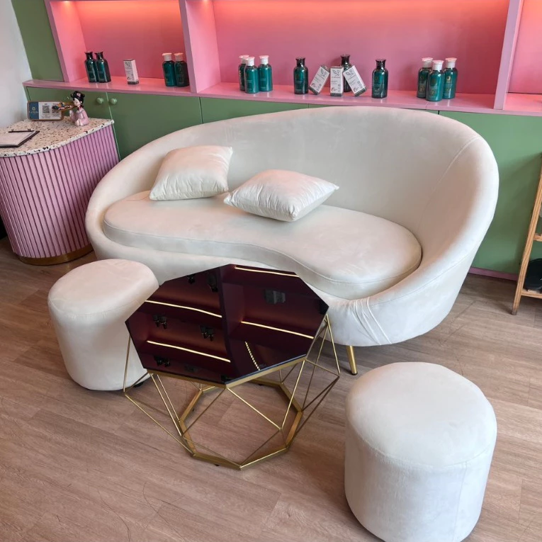 Combo Ghế Sofa Phòng Khách - sofa hạt đậu dài 1m70 + 2 đôn ( TẶNG 2 GỐI - chưa bàn) - BH 1 năm