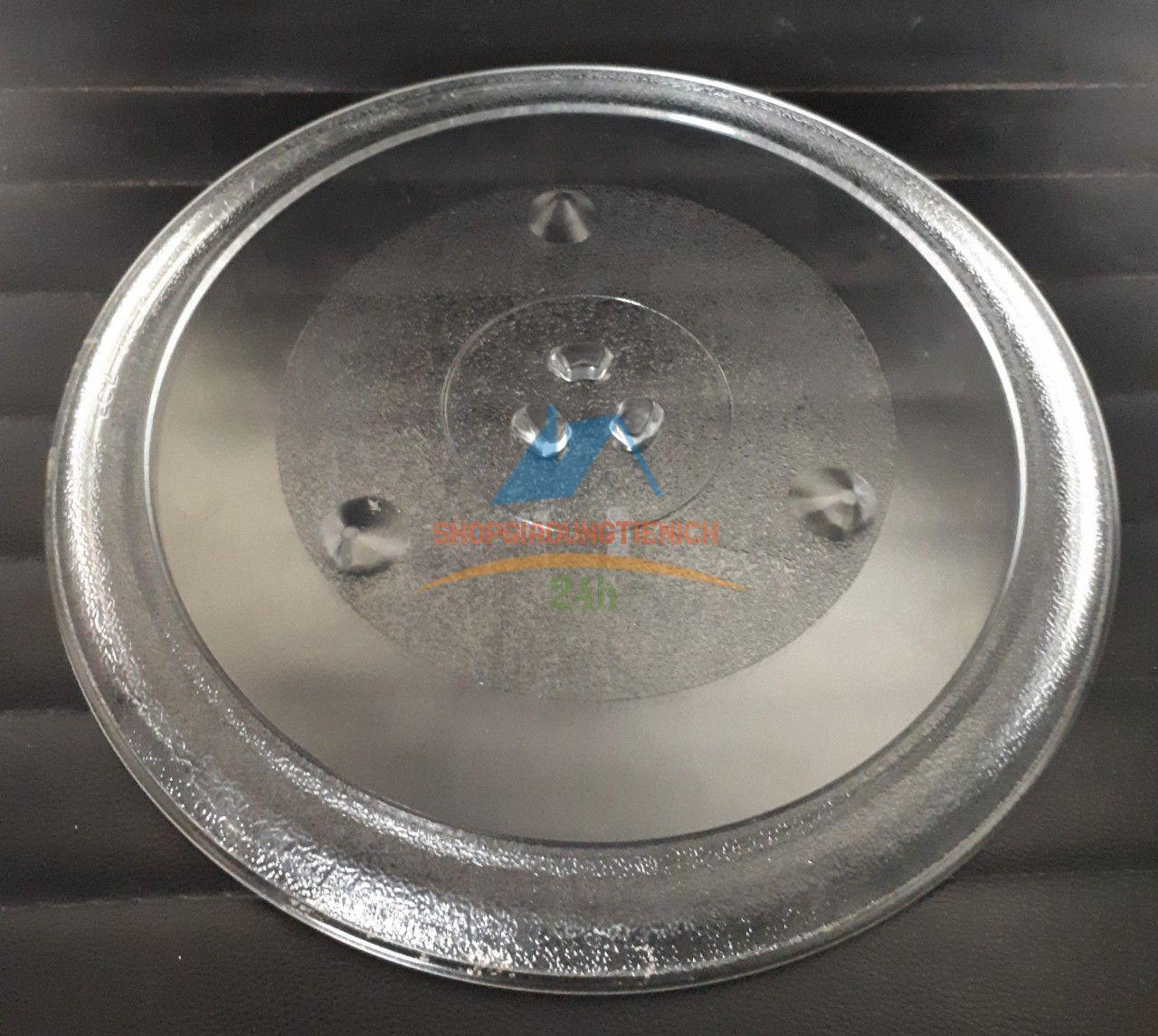 Đĩa thủy tinh chịu nhiệt dùng cho lò vi sóng đường kính 31.5cm có mấu
