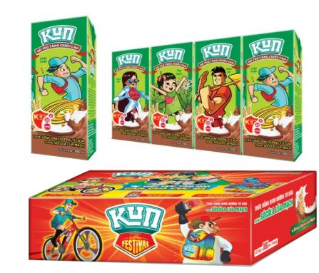 24 Hộp Sữa KUN socola lúa mạch 180ml