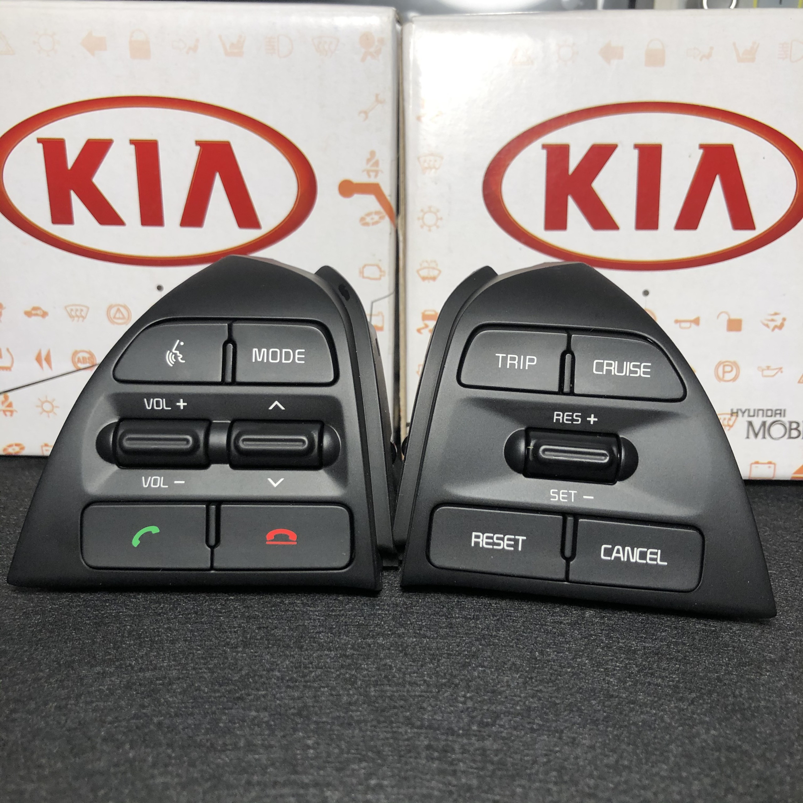 Bộ phím điều khiển vô lăng kia morning chính hãng mobis hàn quốc