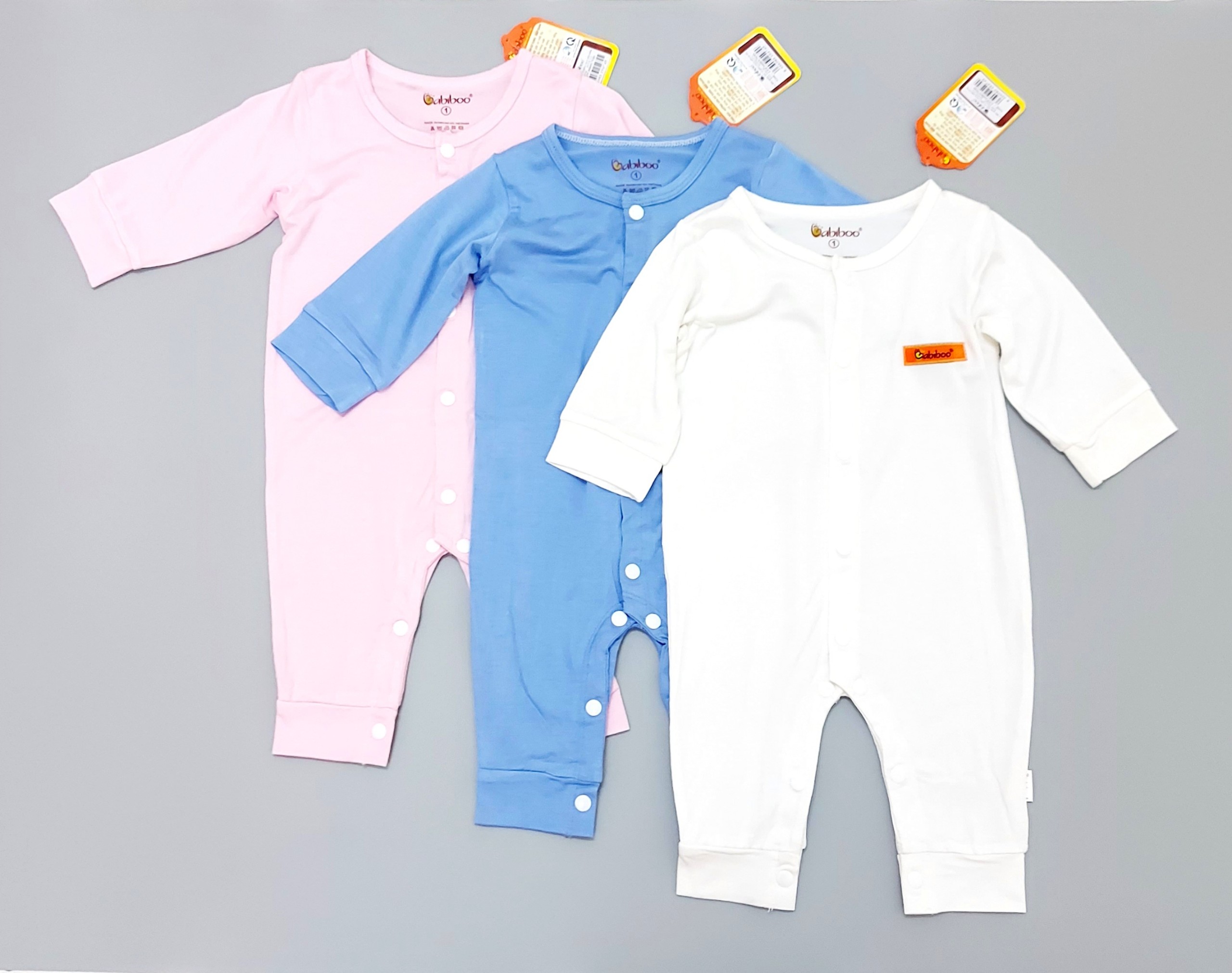 Body dài Babiboo vải visco siêu mềm mại cho bé từ 3-13kg