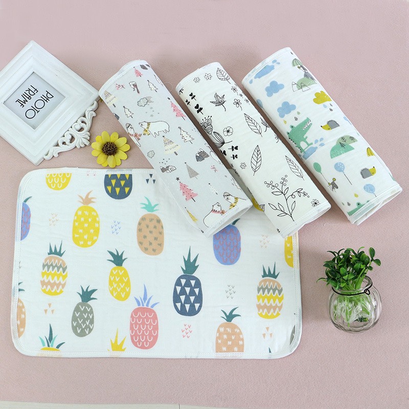 Miếng lót thay bỉm chống thấm 5 lớp sợi tre Organic cho bé