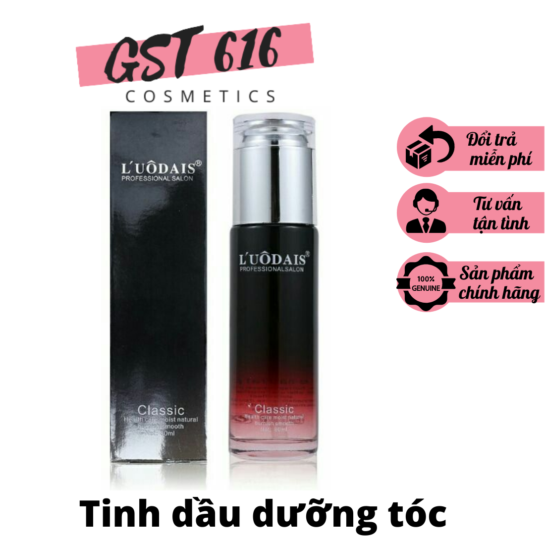 Tinh dầu dưỡng tóc tốt thơm lâu dành cho tóc uốn L'UÔDAIS CLASSIC 80ml