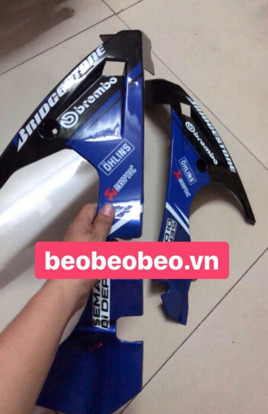 Mỏ cày exciter 150 đen xanh