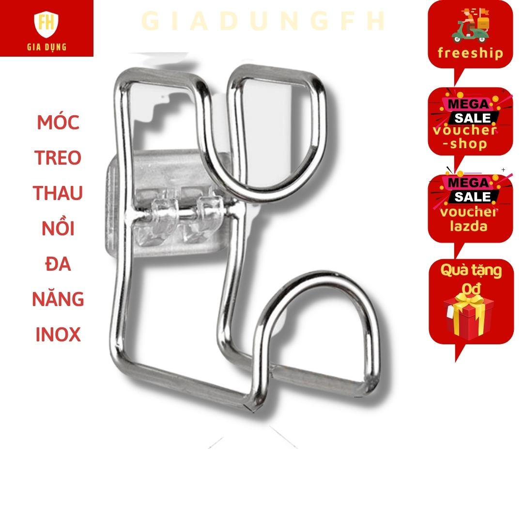 Móc úp chậu treo thớt dính tường