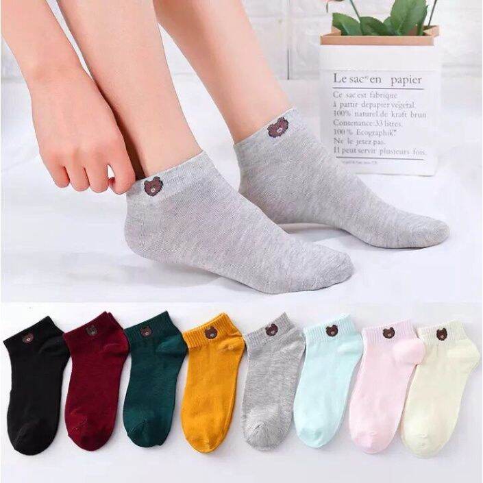 Tất Vớ Nữ Cổ Ngắn, Tất Gấu Broun, Tất Hoa Cúc Giá Rẻ - Shop CEC 1