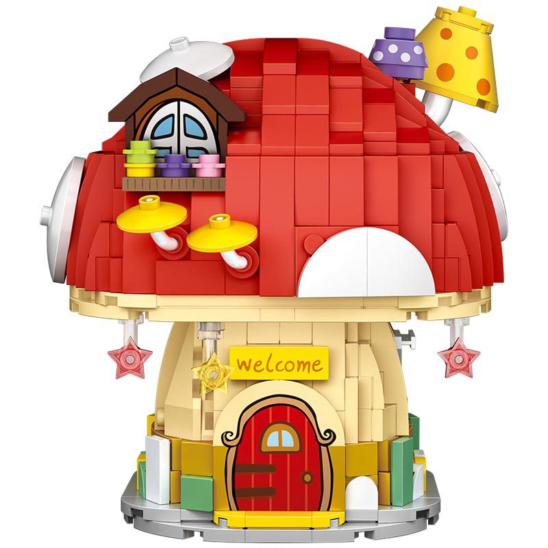 Đồ chơi lắp ráp khối xây dựng building blocks mini Loz mô hình lắp ráp Mushroom House