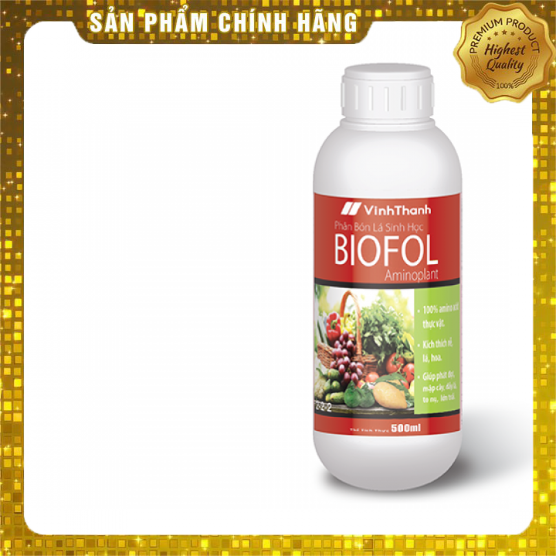 Phân bón hữu cơ sinh học AMINOPLANT (500ml) kích thích rễ, lá, hoa, phát đọt, mập cây, dày lá, lớn trái