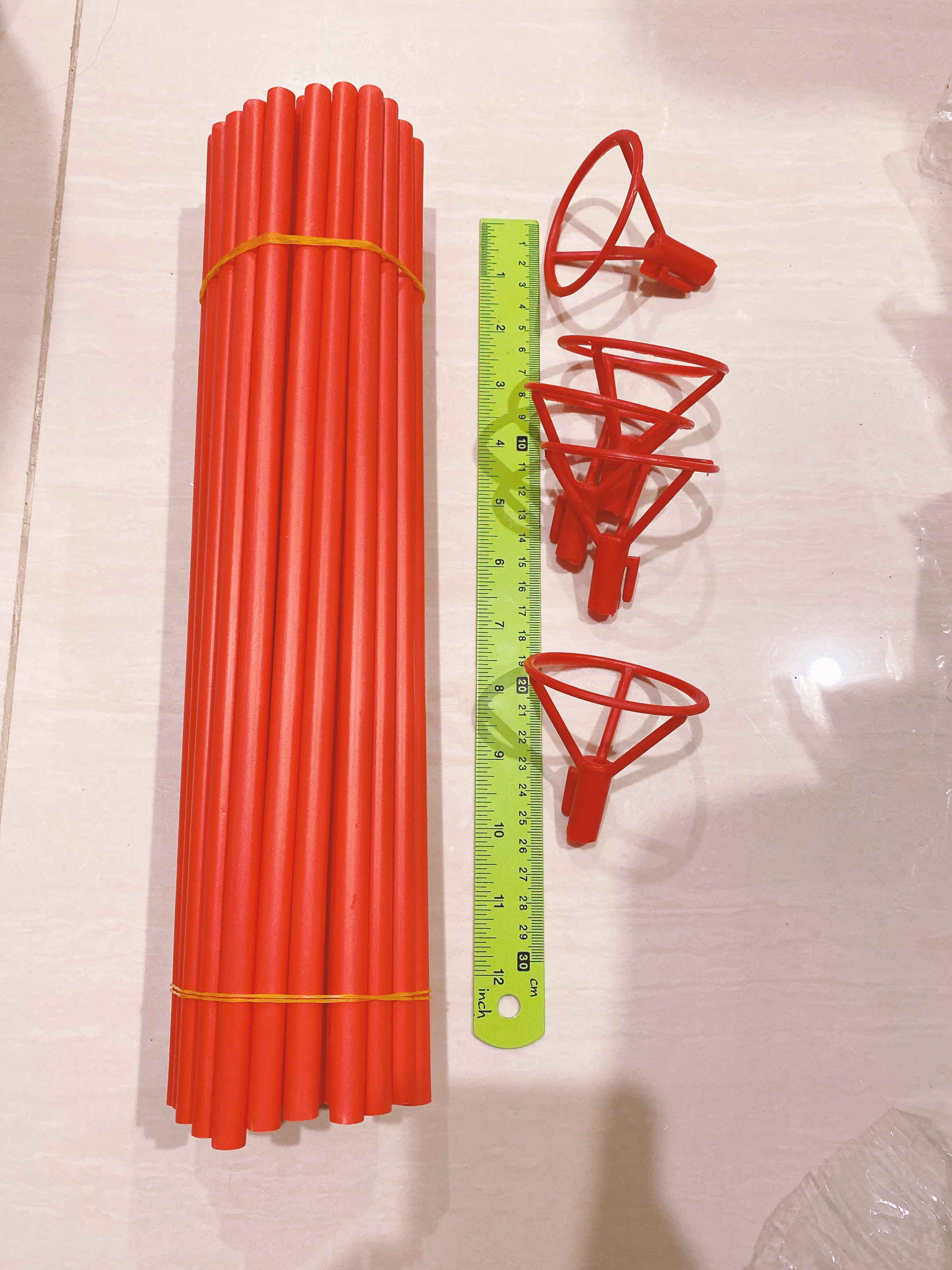 Bịch 50 que gắn bong bóng - size dài 35cm x 80mm