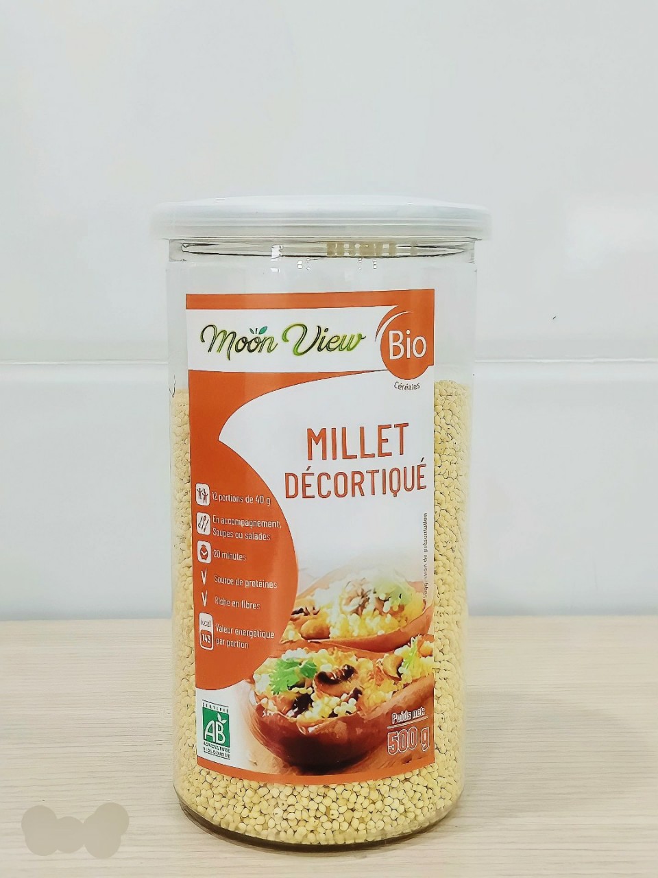 Hạt kê vàng đã tách vỏ hũ 500g moon view