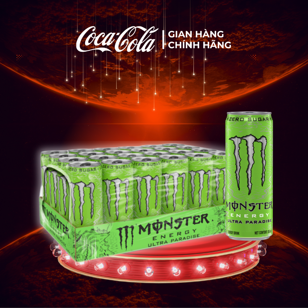 [SIÊU SALE ] Lốc 24 Lon Nước Tăng Lực Giải Khát Monster Energy Ultra Paradise 355ml/Lon Sale 8.8 Coca-Cola Chính Hãng_LD