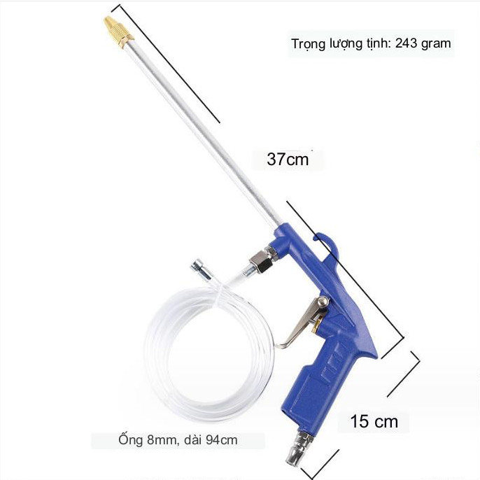 Súng xịt rửa xe ô tô, điều hòa, động cơ máy...áp suất cao