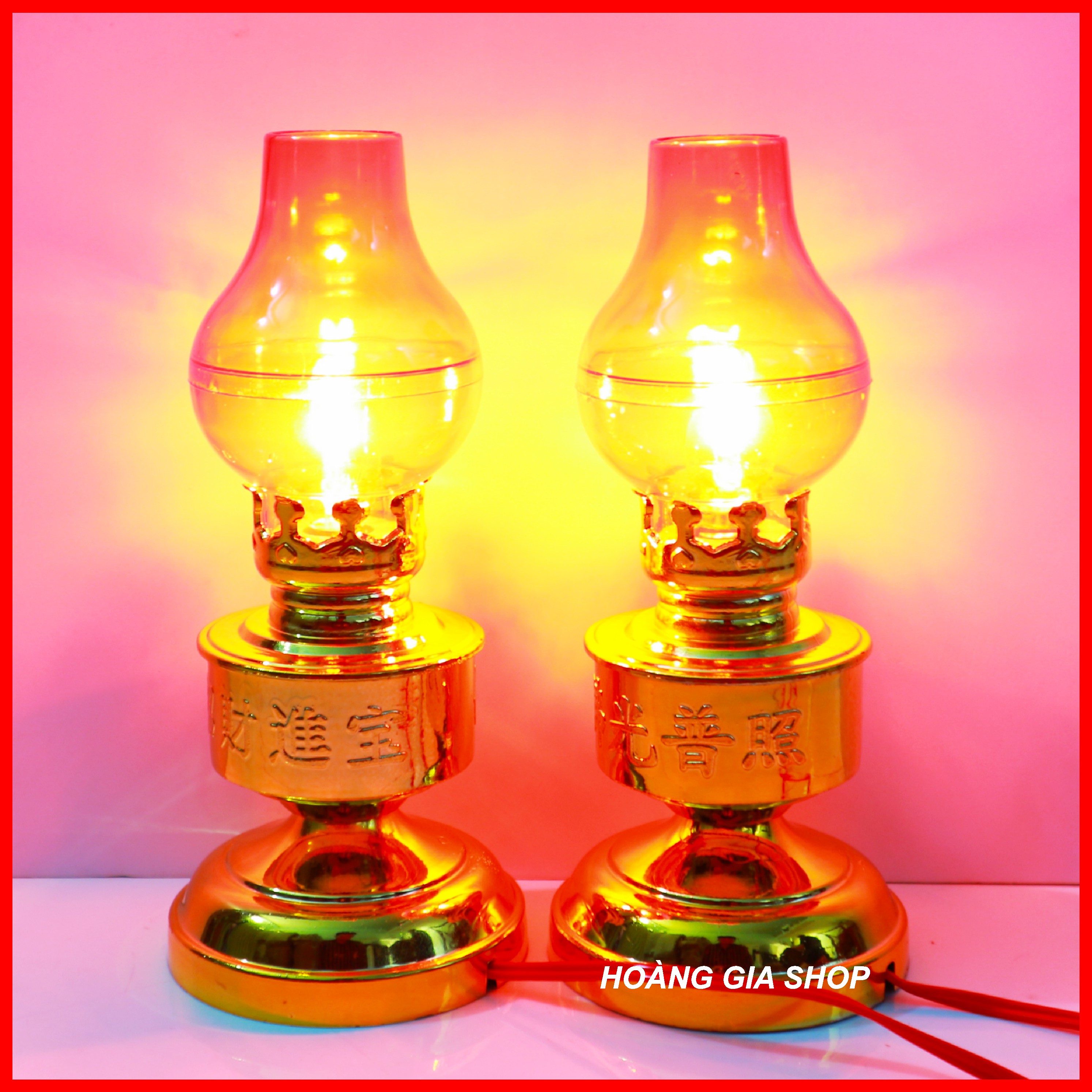Bộ 2 Đèn thờ dầu để thờ cúng, đèn để bàn thờ, đèn thờ phật- đèn thờ - đèn thờ