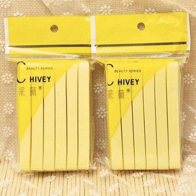 Gói bông mút rửa mặt bọt biển Chivey (Gói 12 miếng)
