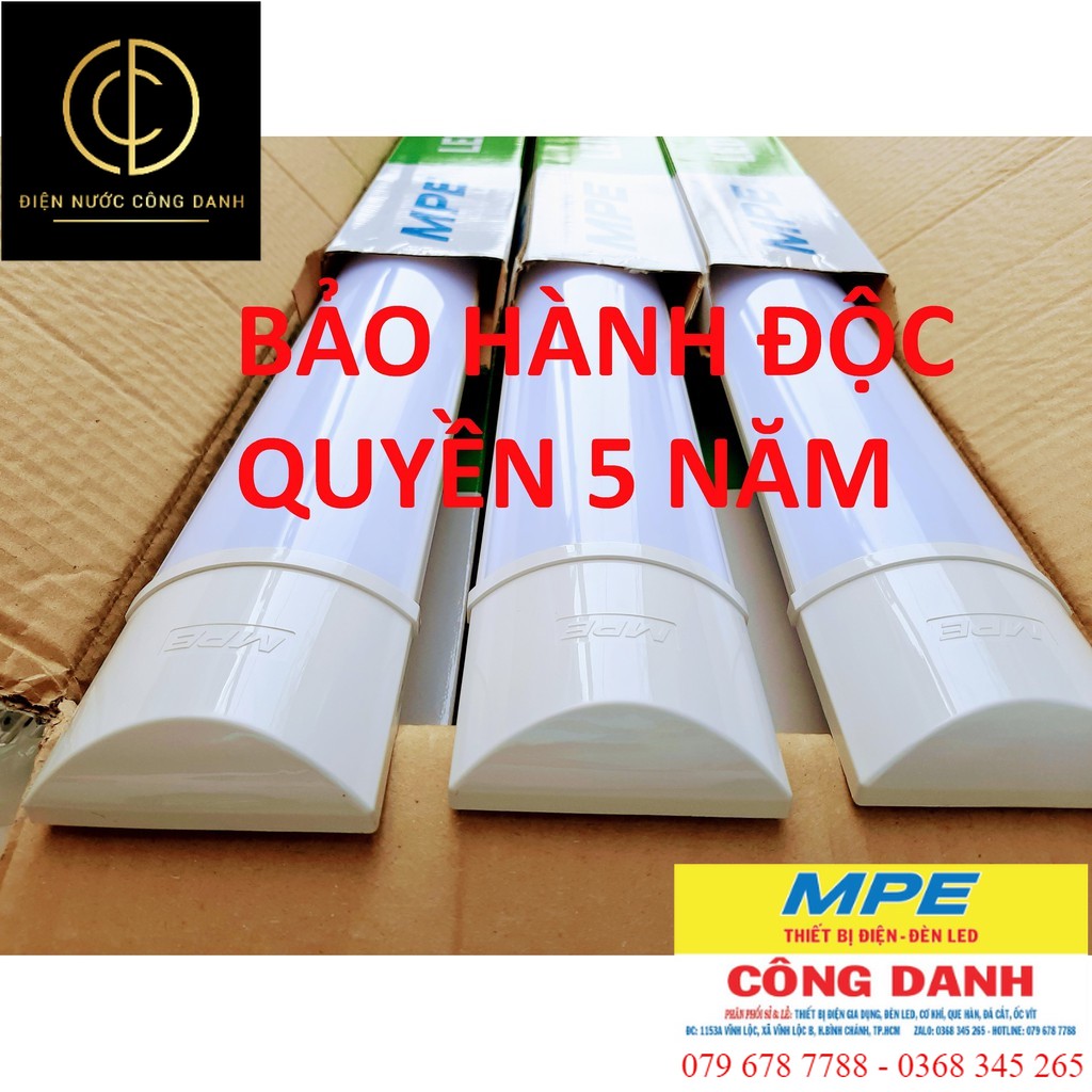 Bộ đèn Led bán nguyệt MPE 36W 1m2 1,2m ánh sáng trắng bảo hành 5 năm