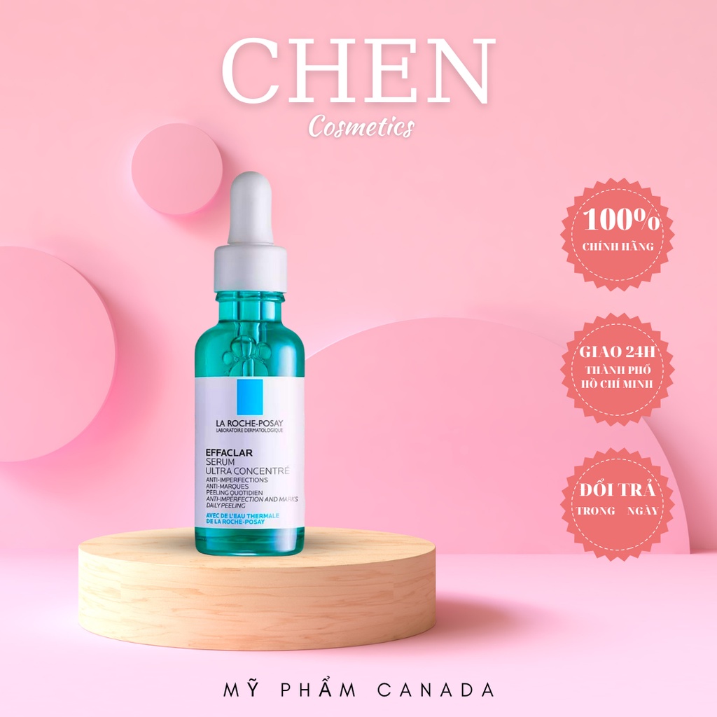 Serum giảm mụn mờ thâm La Roche Posay Effaclar, tinh chất 3 tác động 30ml