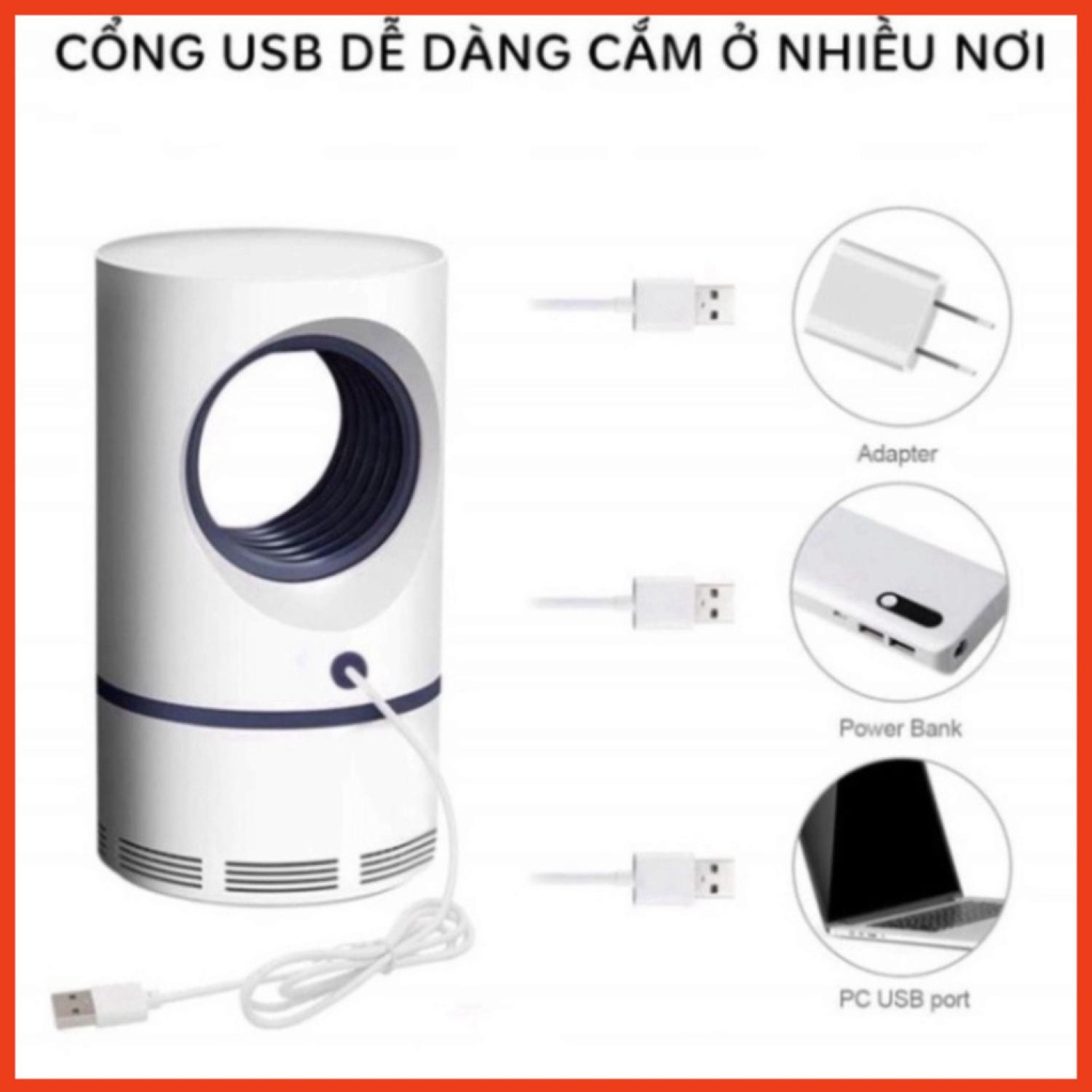 Đèn bắt muỗi - máy bắt muỗi mosquito killing công nghệ đèn led dùng nguồn usb shopbu