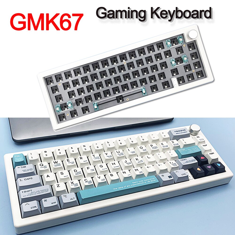 Gmk67 tester68 hot swappable Bàn Phím Cơ Bộ đệm Bluetooth 2.4 Gam 3 chế độ bàn phím tùy biến kit đèn