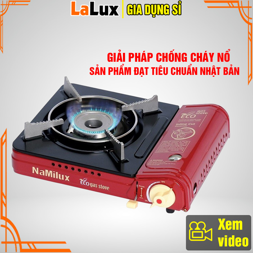 Bếp Gas MiNi NAMILUX 1911PF - Bếp Ga Mini Namilux Cao Cấp Đơn, Bếp Ga Du Lịch, Bếp Gas Chống Nổ, Bếp Gas Mini, Bếp Gas Chống Nổ 2 Cấp, Tự Động Ngắt Gas, Sản Phẩm Đạt Tiêu Chuẩn Nhật Bản LALUX