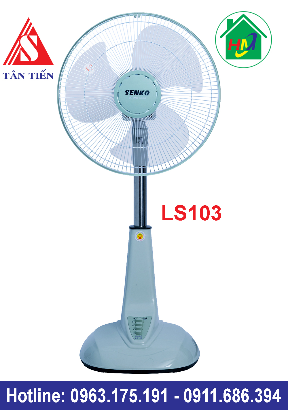 Quạt lỡ thân inox senko ls1630/ls103