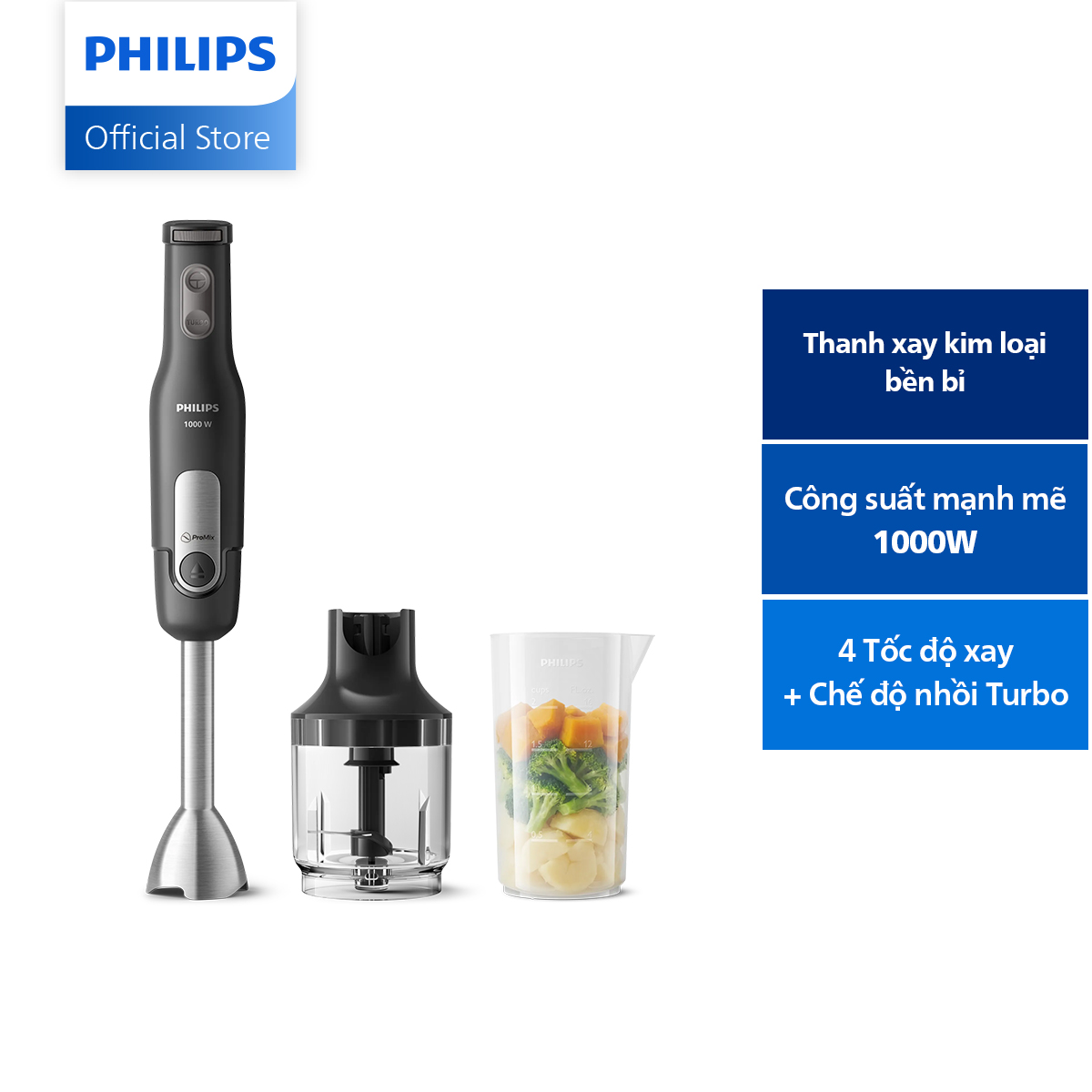 Máy xay cầm tay Philips HR2562/00 - Hàng chính hãng