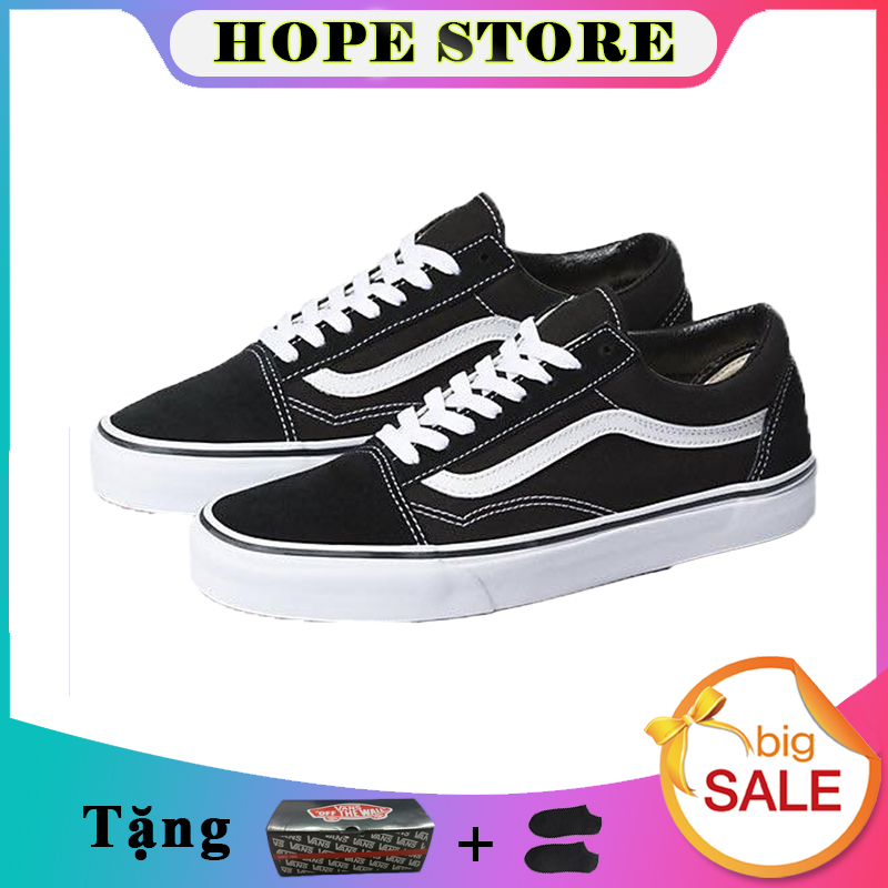 Giày thể thao sneaker nam nữ Vans Old Skool đen [ Tặng Box + Vớ ]