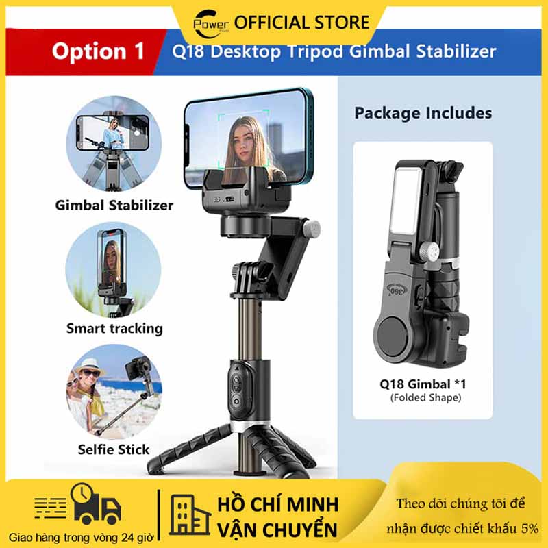 Gimbal Chống Rung Cho Điện Thoại Gimbal Stabilizer Gimbal Chống Rung Q18 Quay Video Chuyển Động Mượt Mà Selfie Stick