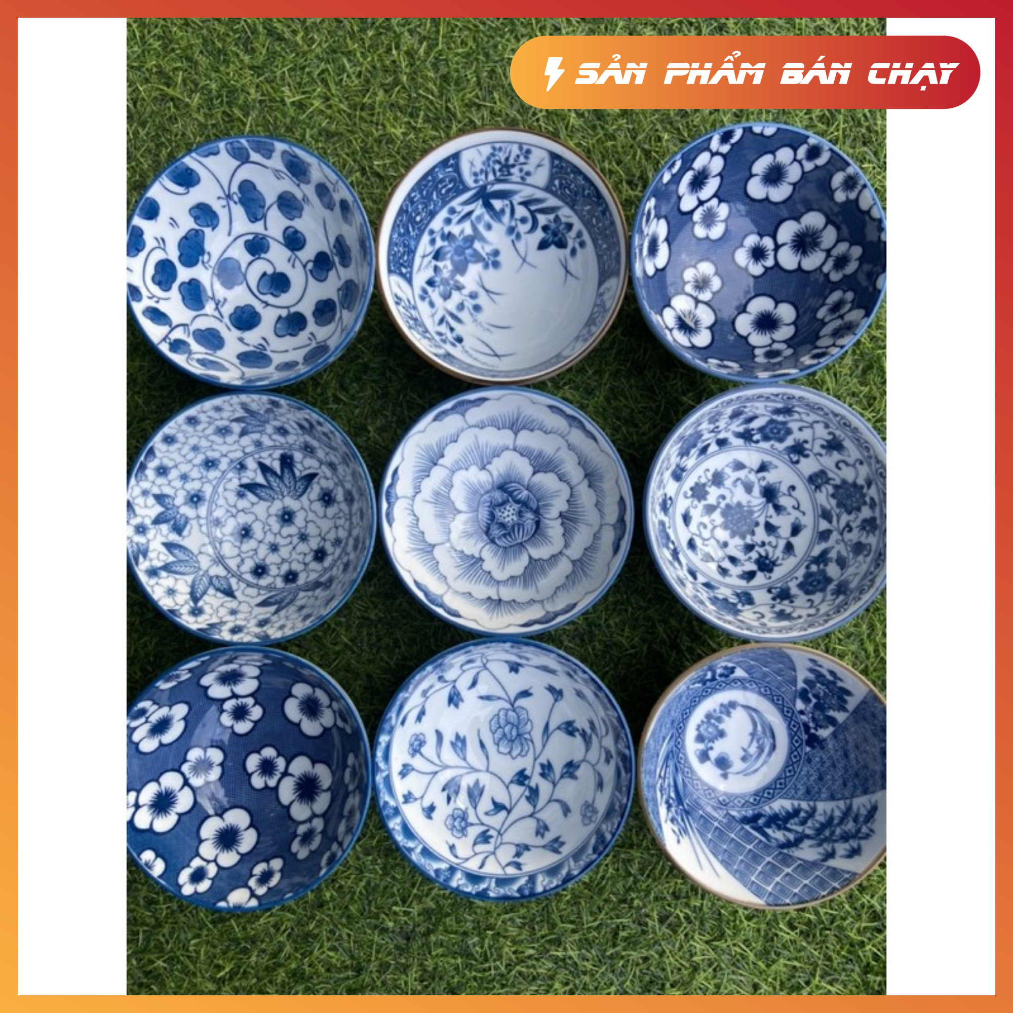 Chén bát sứ ăn cơm chén cổ bát tràng phong cách Nhật bản đủ bông 11,5cm bát ăn cơm cổ cao cấp