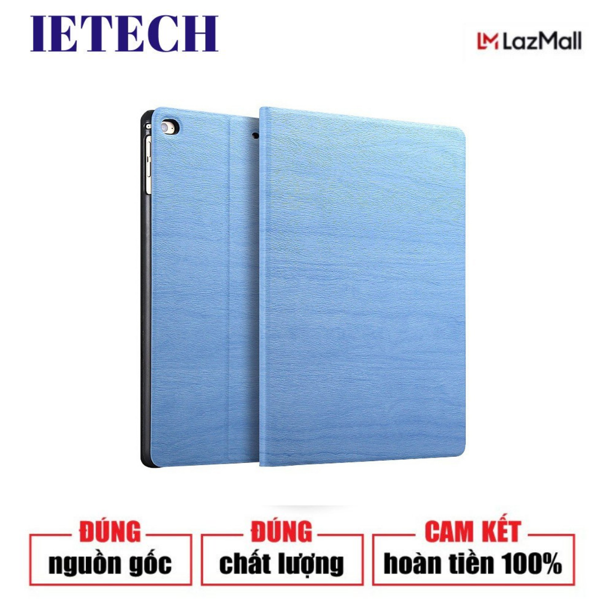 Bao da vân gỗ cao cấp ietech dành cho ipad air 2 tắt mở màn hình thông minh.