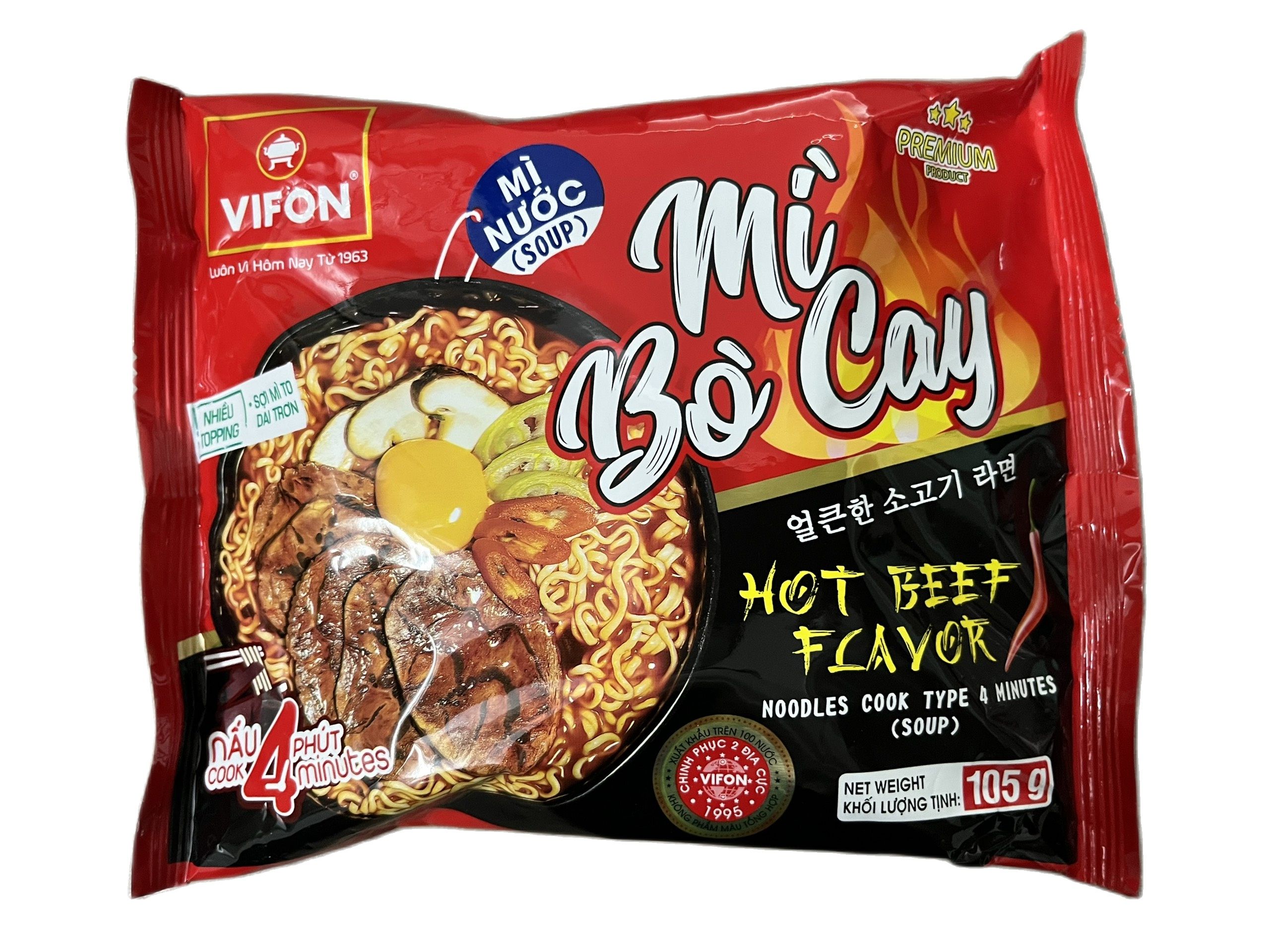 Mì bò cay vifon 105g