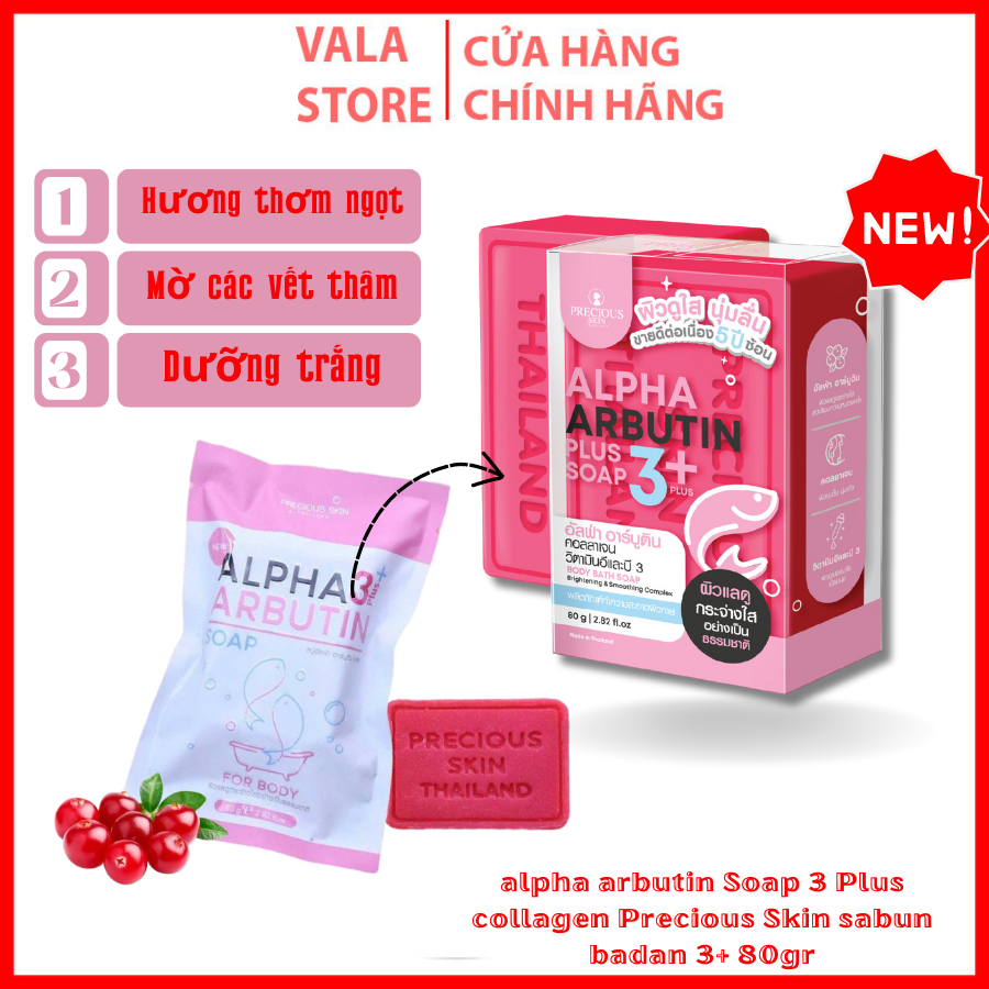 Soap Xà Phòng Tắm Trắng Da Body ALPHA ARBUTIN 3+ Plus 80g - Thái Lan