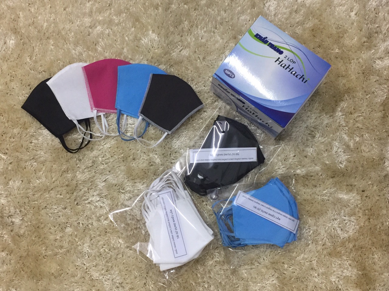 Khẩu trang vải không dệt set 5 cái