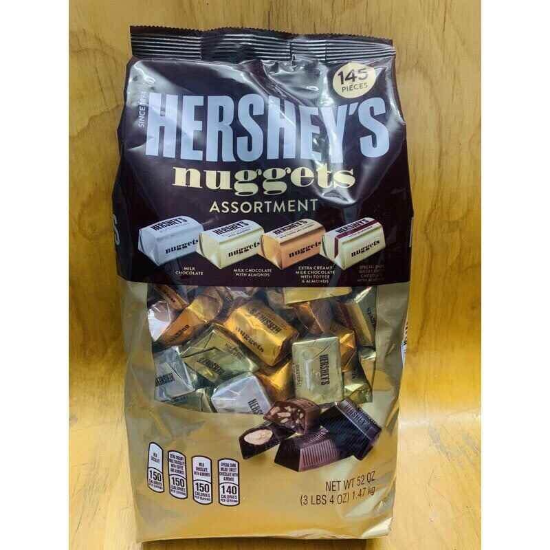 Socola Hershey's Nuggets Assorted Chocolate Candy 145viên 1.47kg bill Mỹ