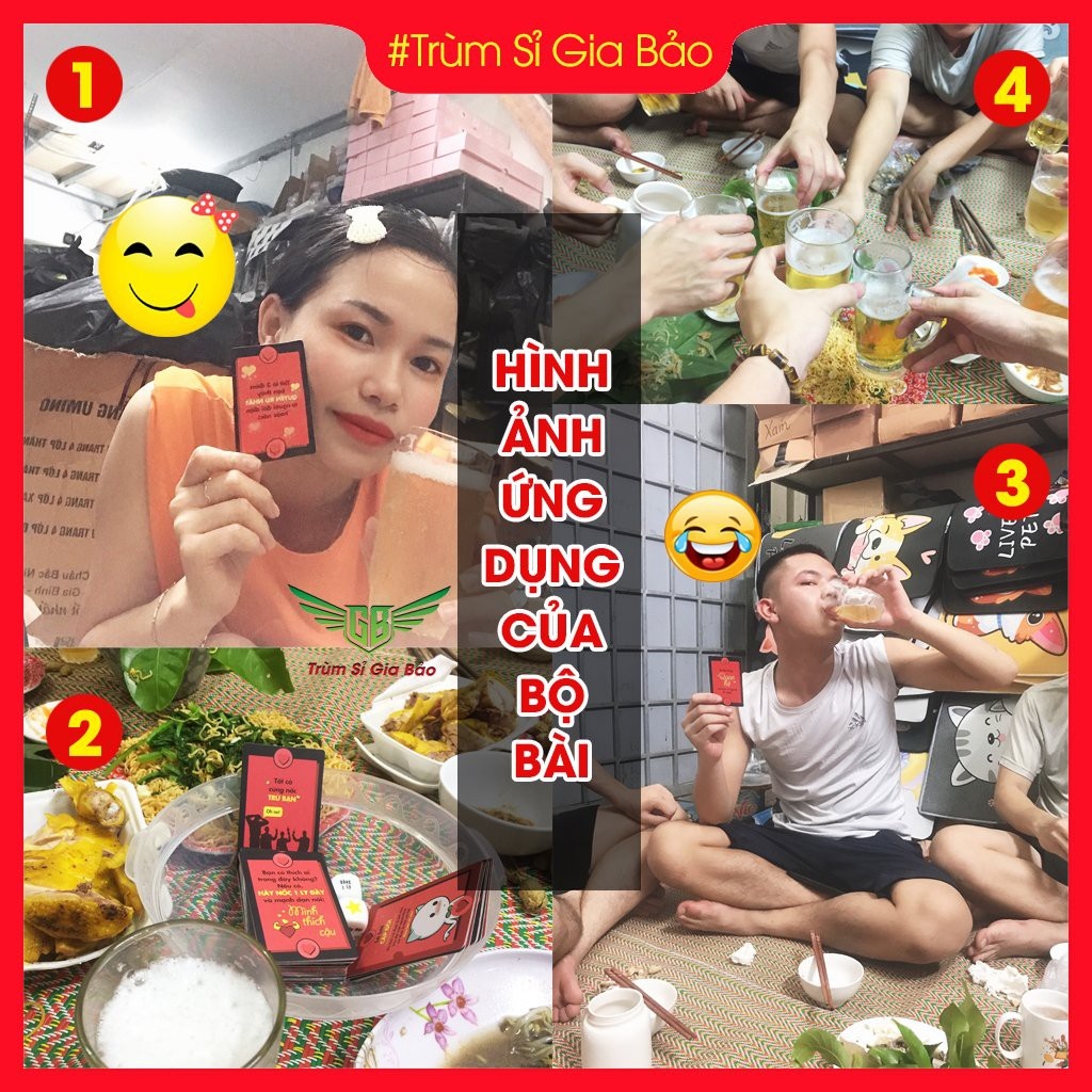 ✱☒ Bộ bài thử thách 60 lá board game bản đặc biệt bài drinking game dành cho team chuếnh choáng thích nốc out