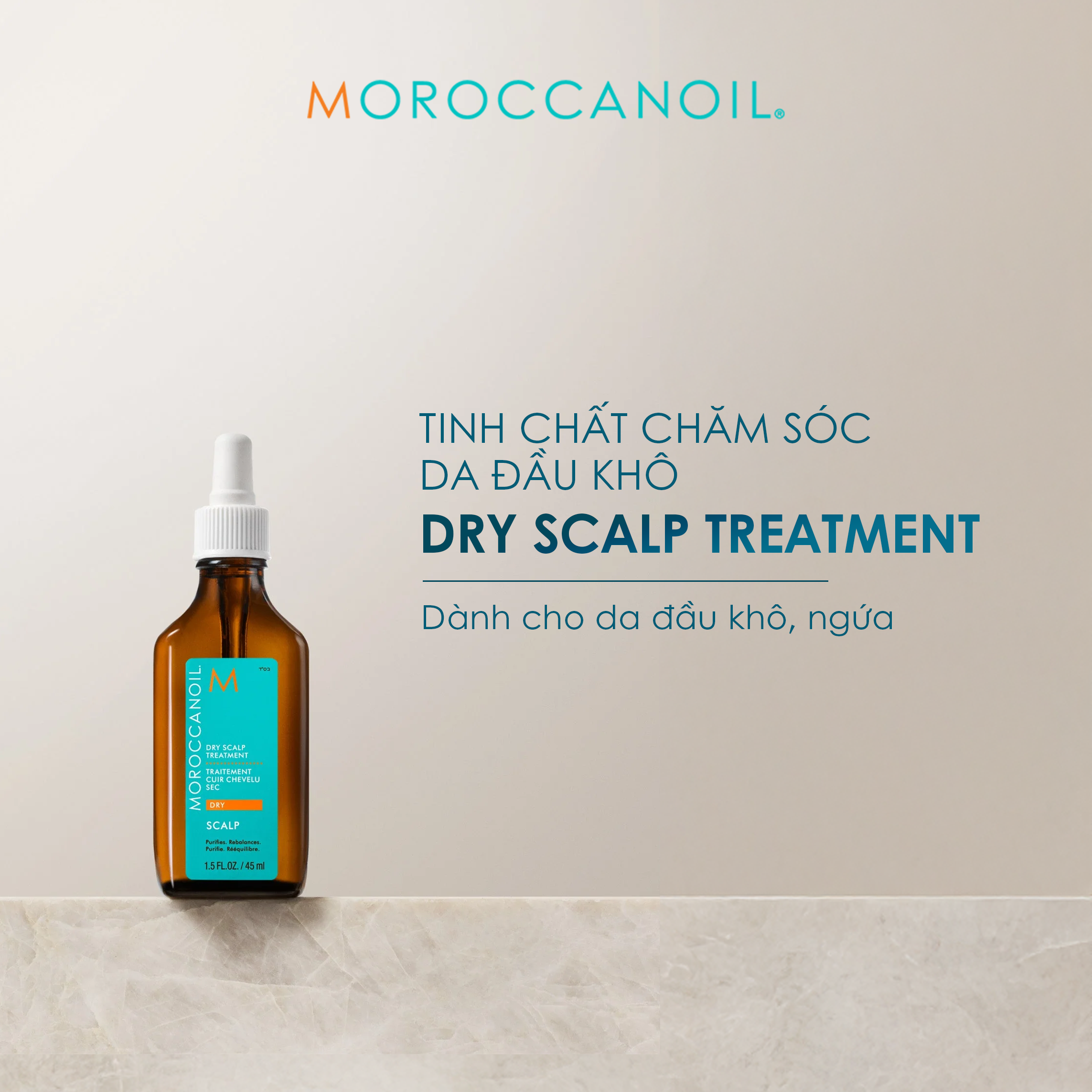 Tinh Chất Chăm Sóc Da Đầu Khô Moroccanoil® Dry Scalp Treatment 45ML