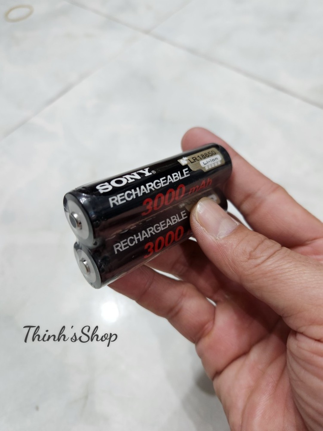 Pin sạc Sony 3.7V 18650 - 3000mAh đầu lồi - Dùng cho quạt sạc, đèn pin, tông đơ, loa, sạc dự phòng, máy khoan...