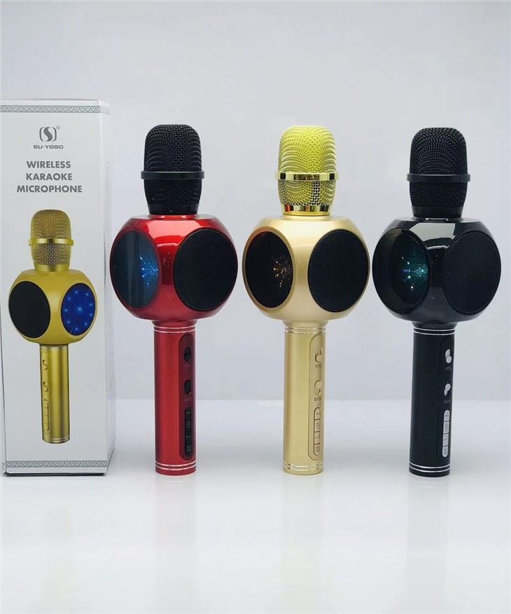 Micro karaoke kèm loa bluetooth ys60 có led hát hay