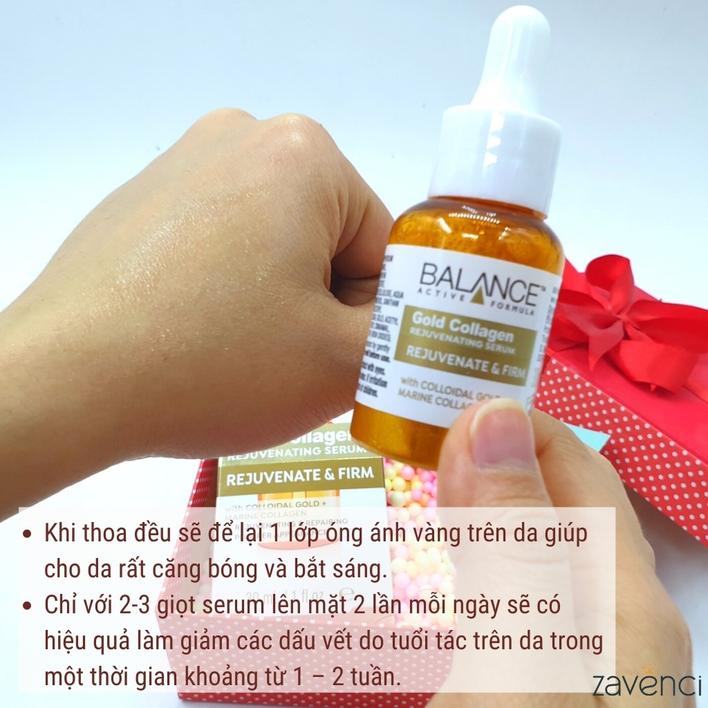 Serum Tinh Chất Dưỡng Da Căng Bóng, Ngừa Lão Hóa Balance Active Formula Gold Collagen Rejuvenating - nhập khẩu chính hãng có tem phụ