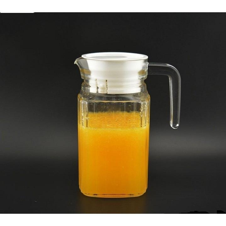 Bình thủy tinh có quai miệng rót 500ml sọc deli eh1004-3