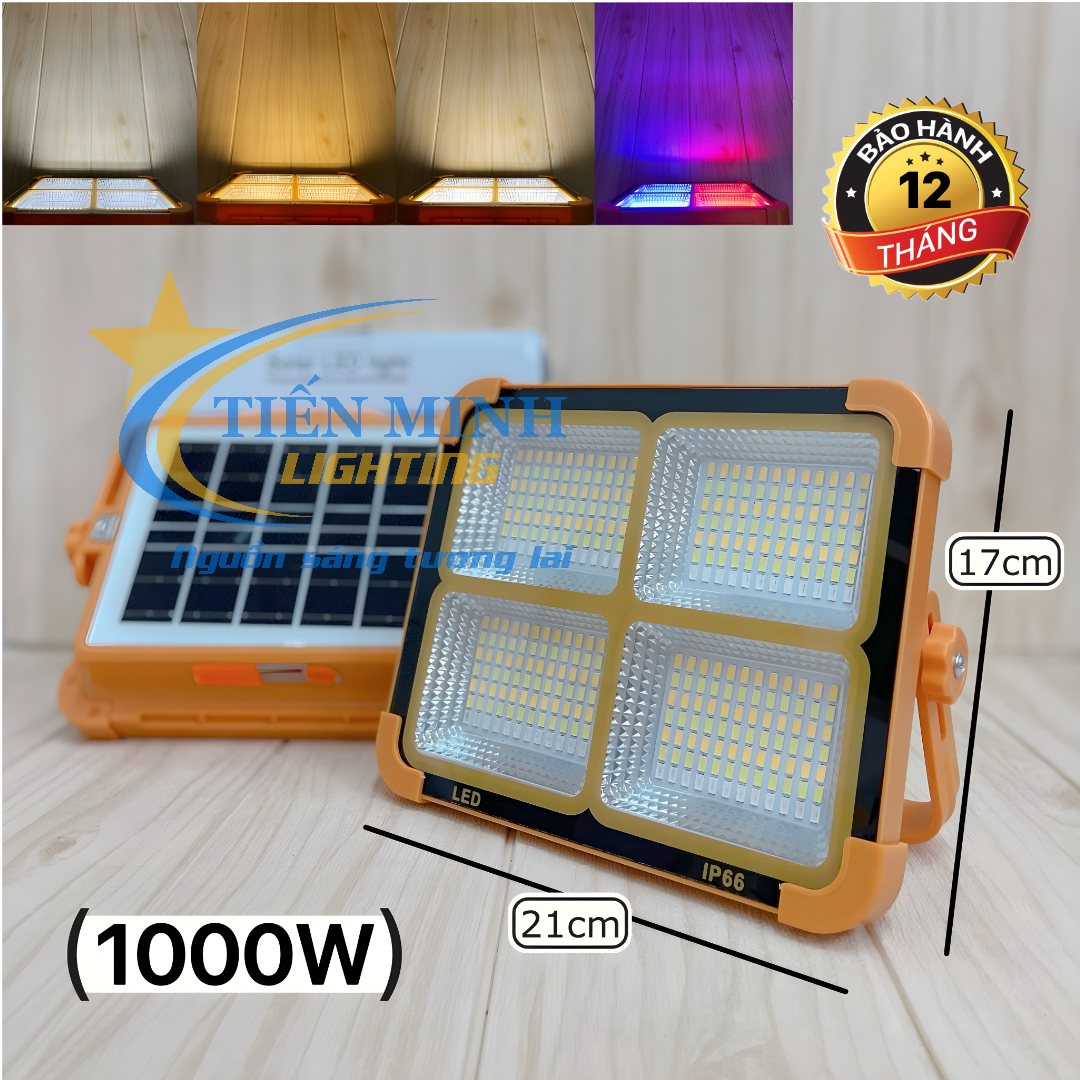 Đèn pha tích điện xách tay nlmt 1000w & đèn pha xách tay 100w, cổng sạc usb