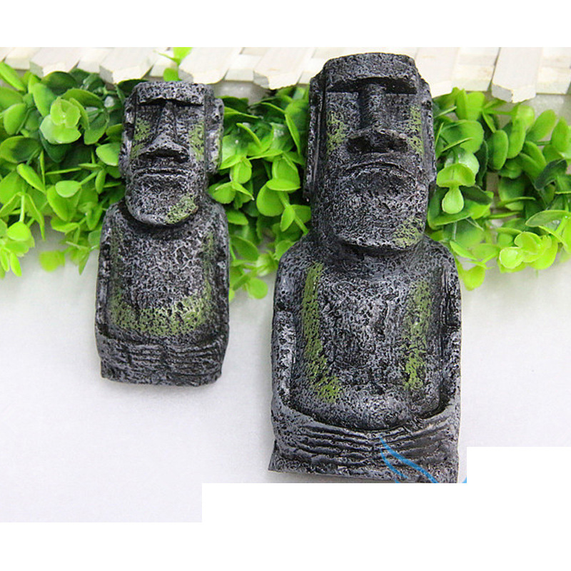 Tượng Đầu Người MOAI Đảo Phục Sinh trang trí bể cá