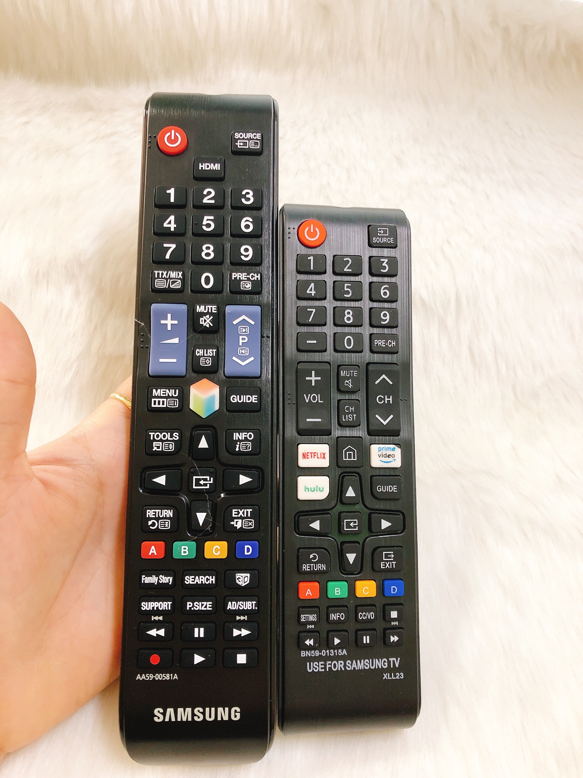 Remote điều khiển tivi samsung aa59-00594a, điều khiển tv samsung các dòng tivi smart/led/lcd - tặng kèm pin