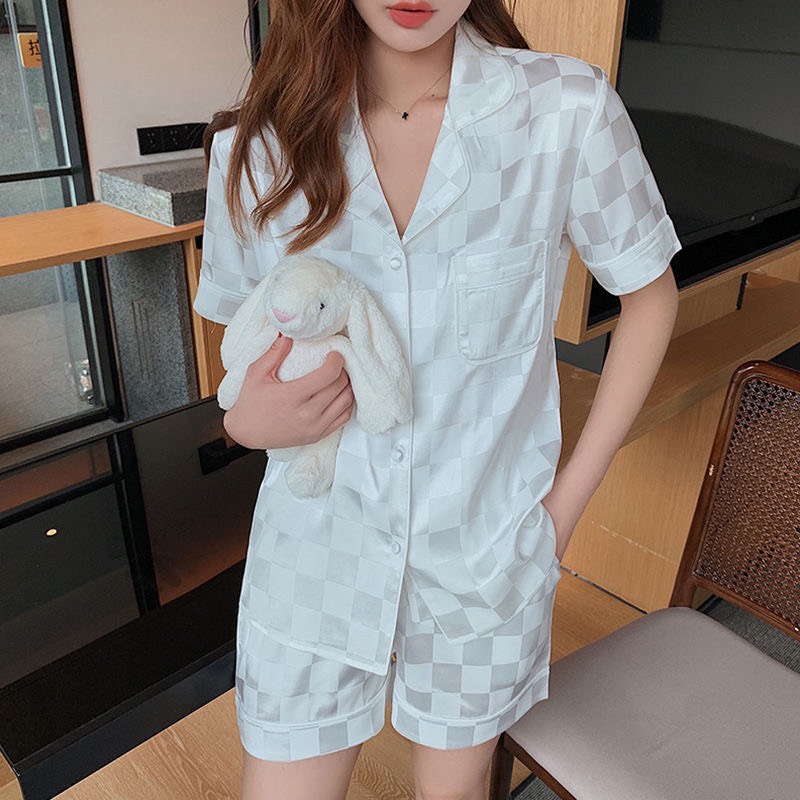 Bộ ngủ lụa pyjama lụa satin chất cực mềm mại