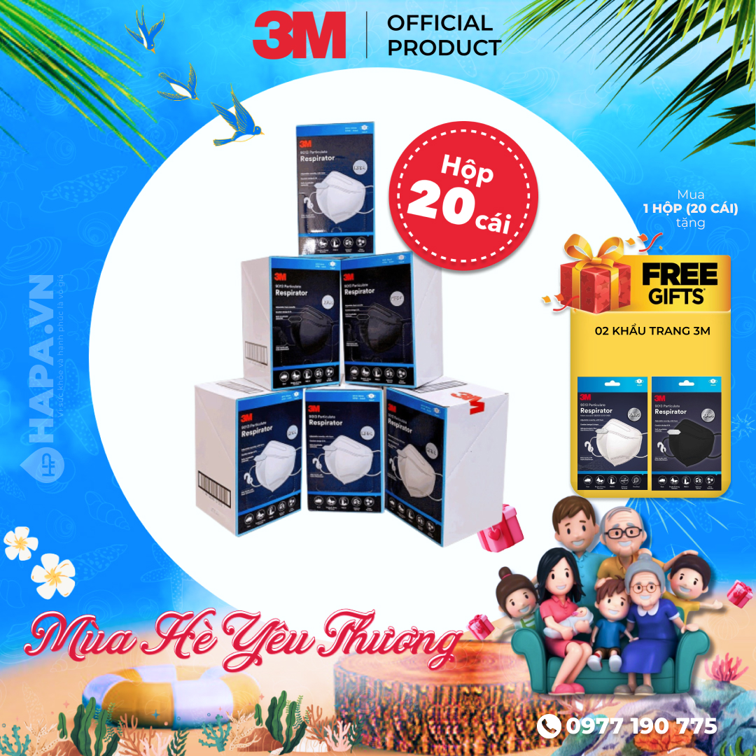 Khẩu trang 3m kf94 9013 | kn95 9513 chuẩn fda lọc >95% bụi mịn pm2.5, khẩu trang y tế 3d mask hàn quốc - hàng chính hãng 3m