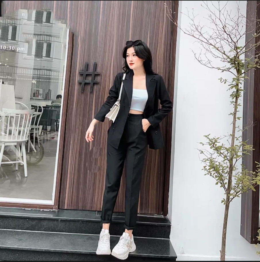 Sét vest bộ 3 món thời trang nữ dtd siêu xinh thich hợp đi làm công sở