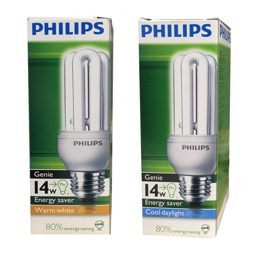 BÓNG ĐÈN COMPACT CFL 3U-14W E27 PHILIPS CHÍNH HÃNG