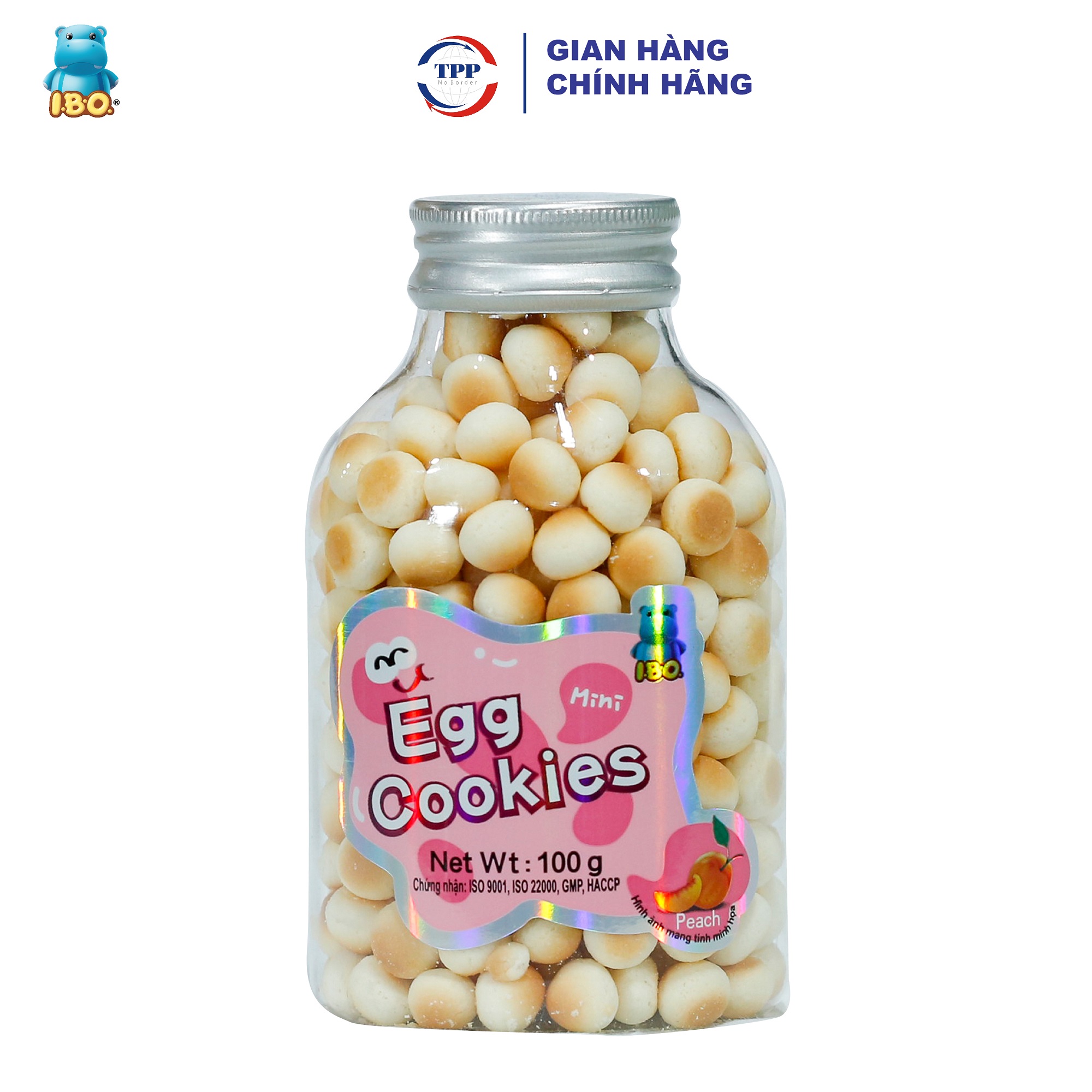 I.B.O Bánh Trứng Mini Vị Đào 100gr