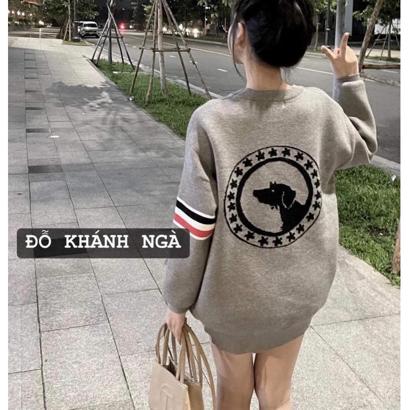 Áo nỉ Sweater  nam nữ CÚN form rộng vạch đỏ tay bồng dài tay, mũ 2 lớp nót nỉ dày mịn, form rộng thờ