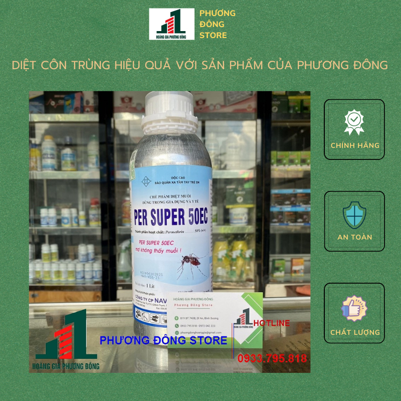 Thuốc diệt muỗi PER SUPER 50EC (Chai 1 lít, chai nhôm)