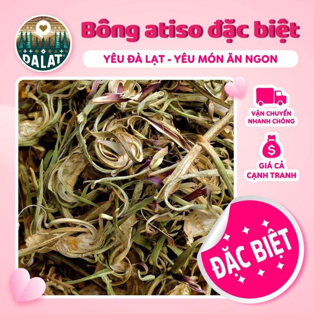  Bông atiso sấy khô loại đặc biệt 100% từ bông dùng pha nước uống thanh mát giải nhiệt - Yêu Đà Lạt 
